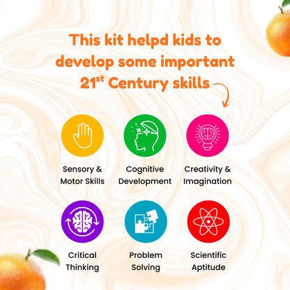DIY Orange Jelly Cube Slime Kit