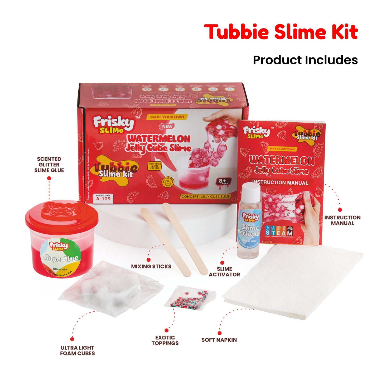 DIY Watermelon Jelly Cube Slime Kit