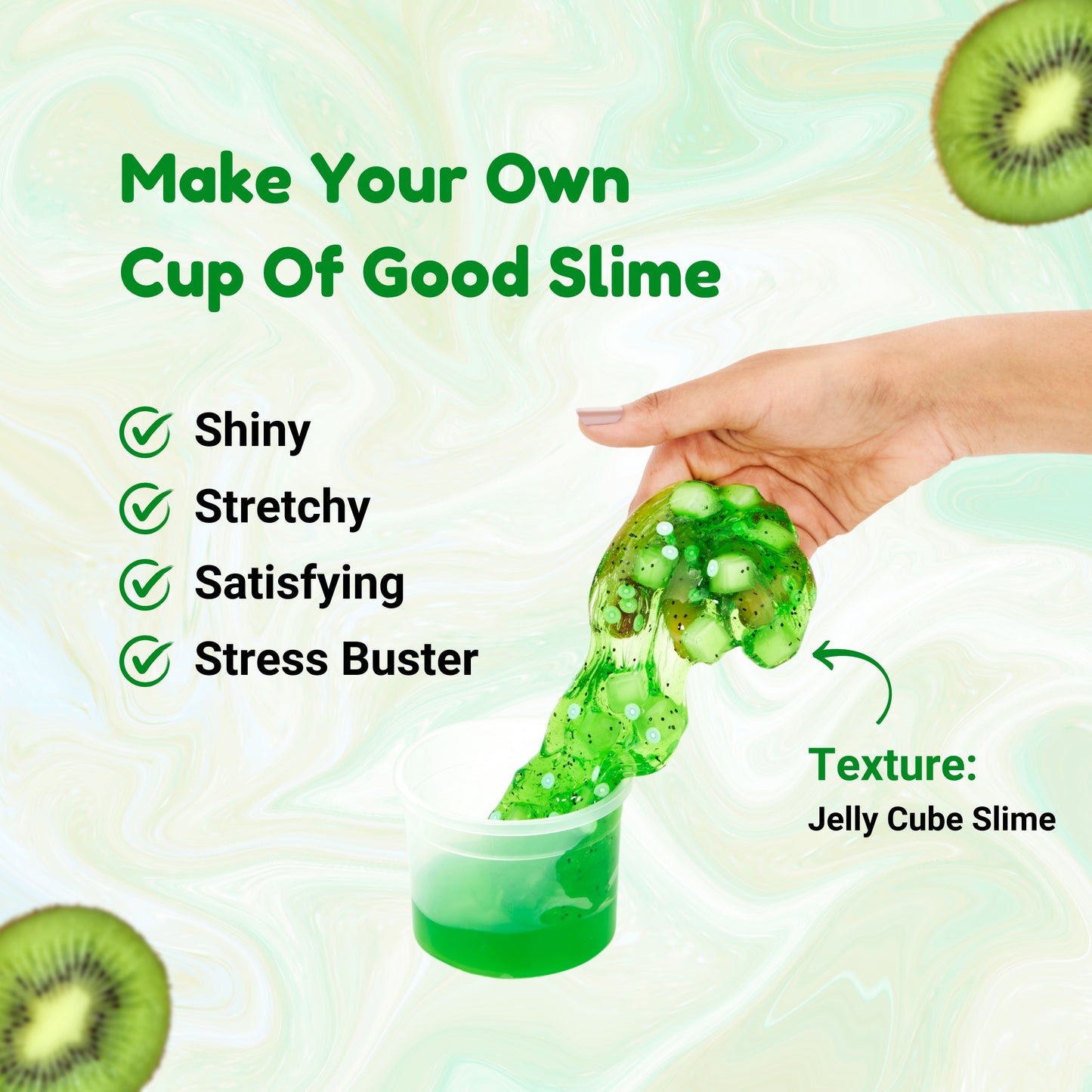 DIY Kiwi Jelly Cube Slime Kit