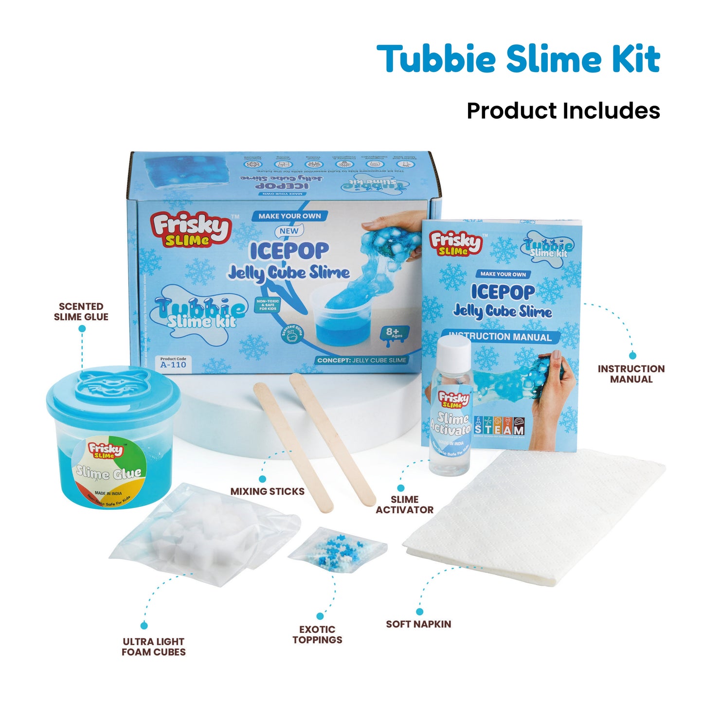 DIY Ice Pop Jelly Cube Slime Kit
