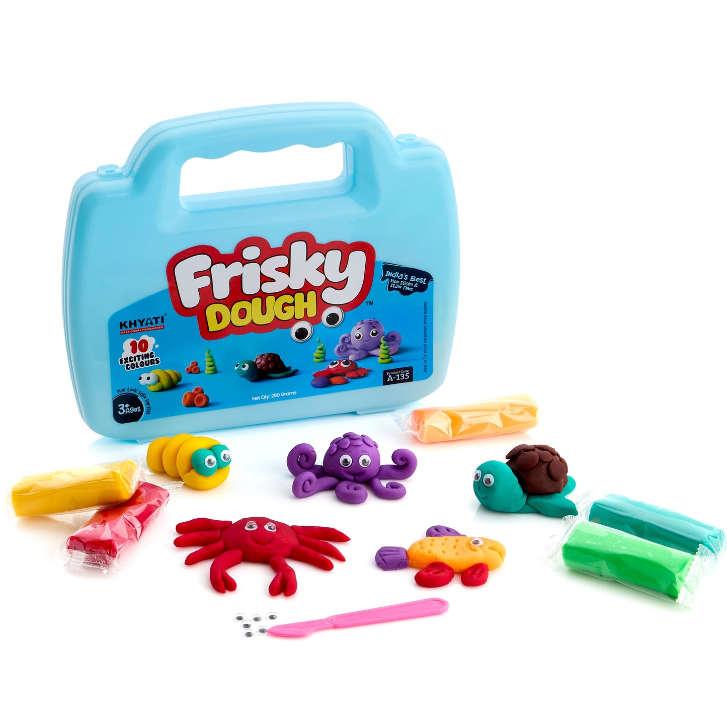 Frisky Dough in Suitcase with Googly Eyes * 2 Nos Set