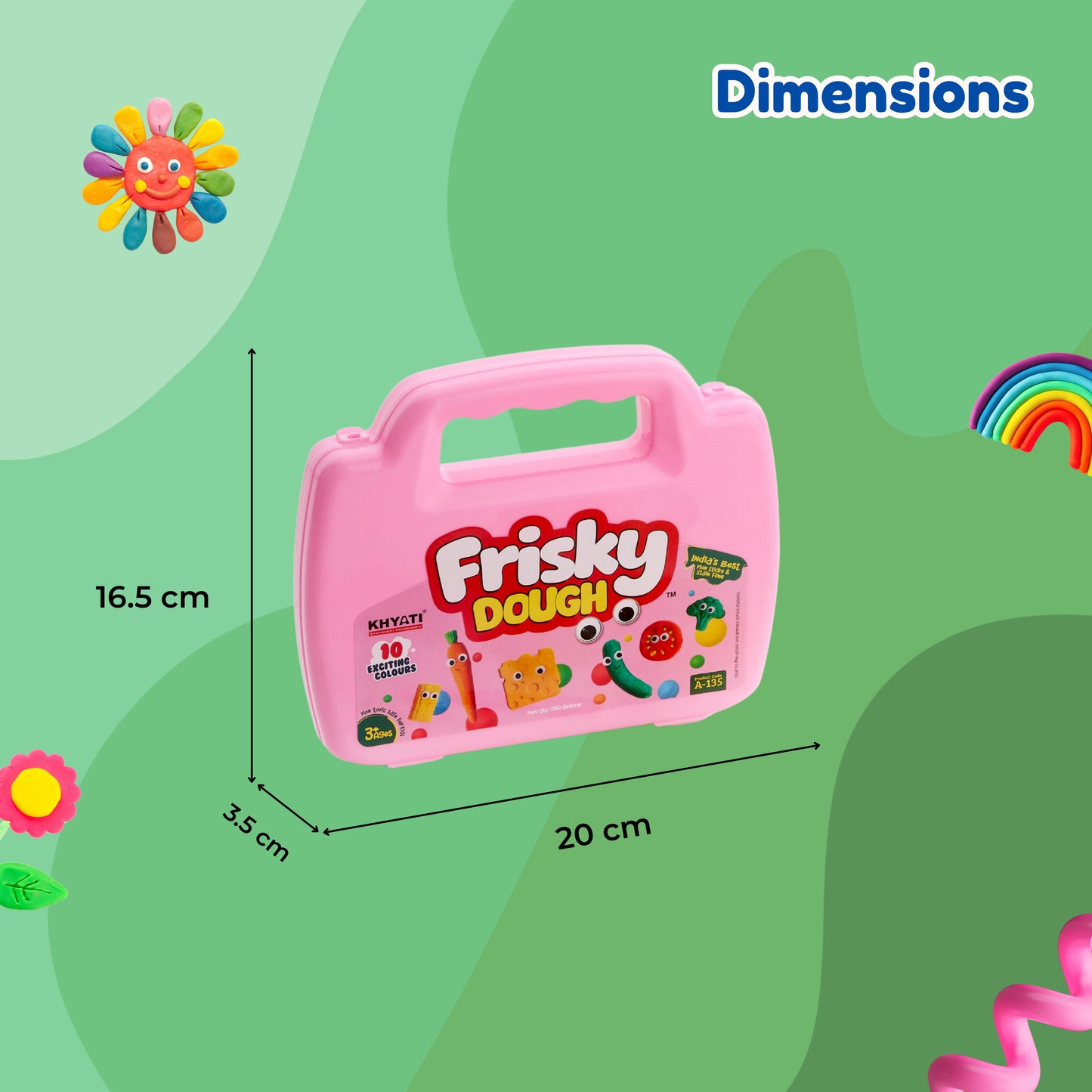 Frisky Dough in Suitcase with Googly Eyes * 2 Nos Set