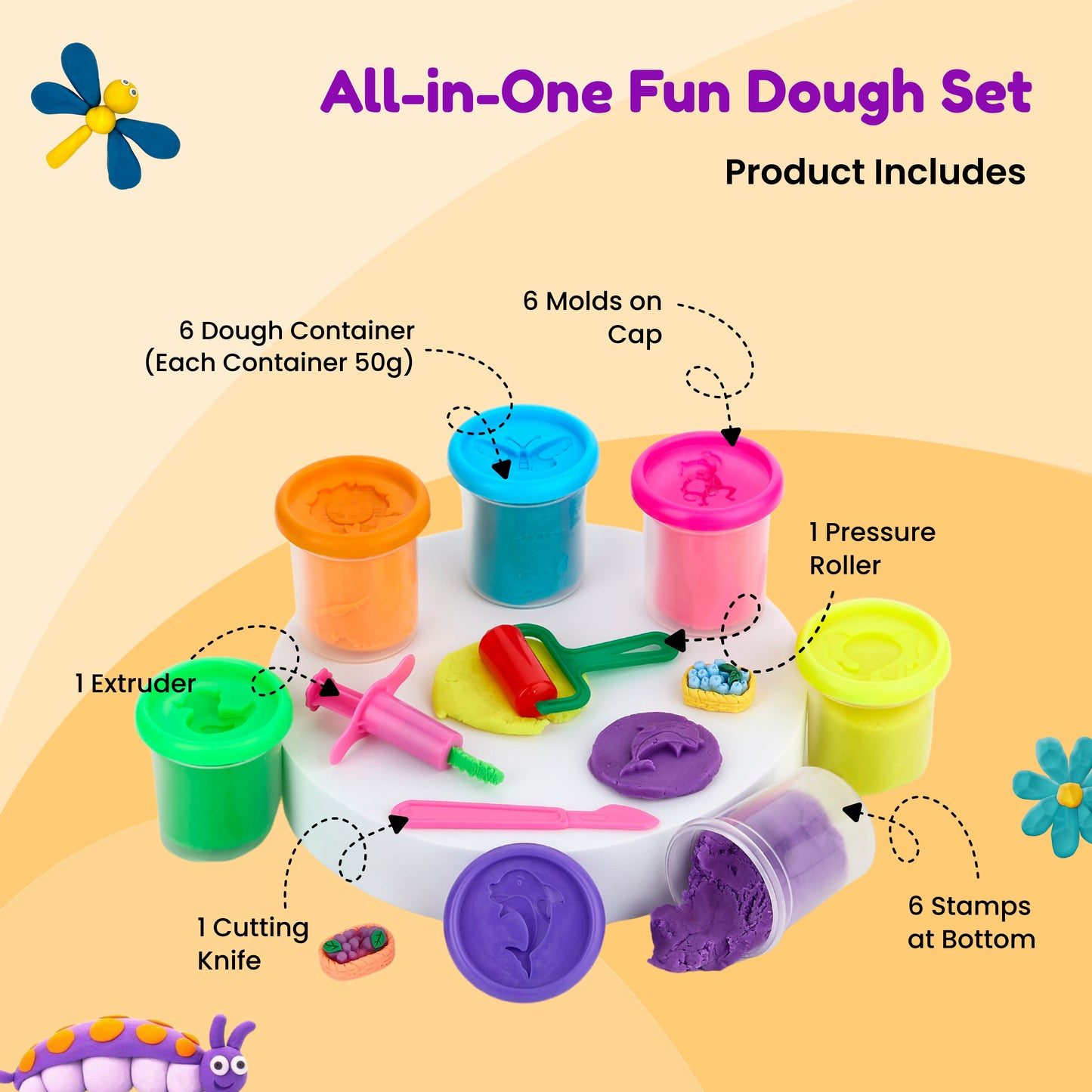 Frisky Dough Bright Colours