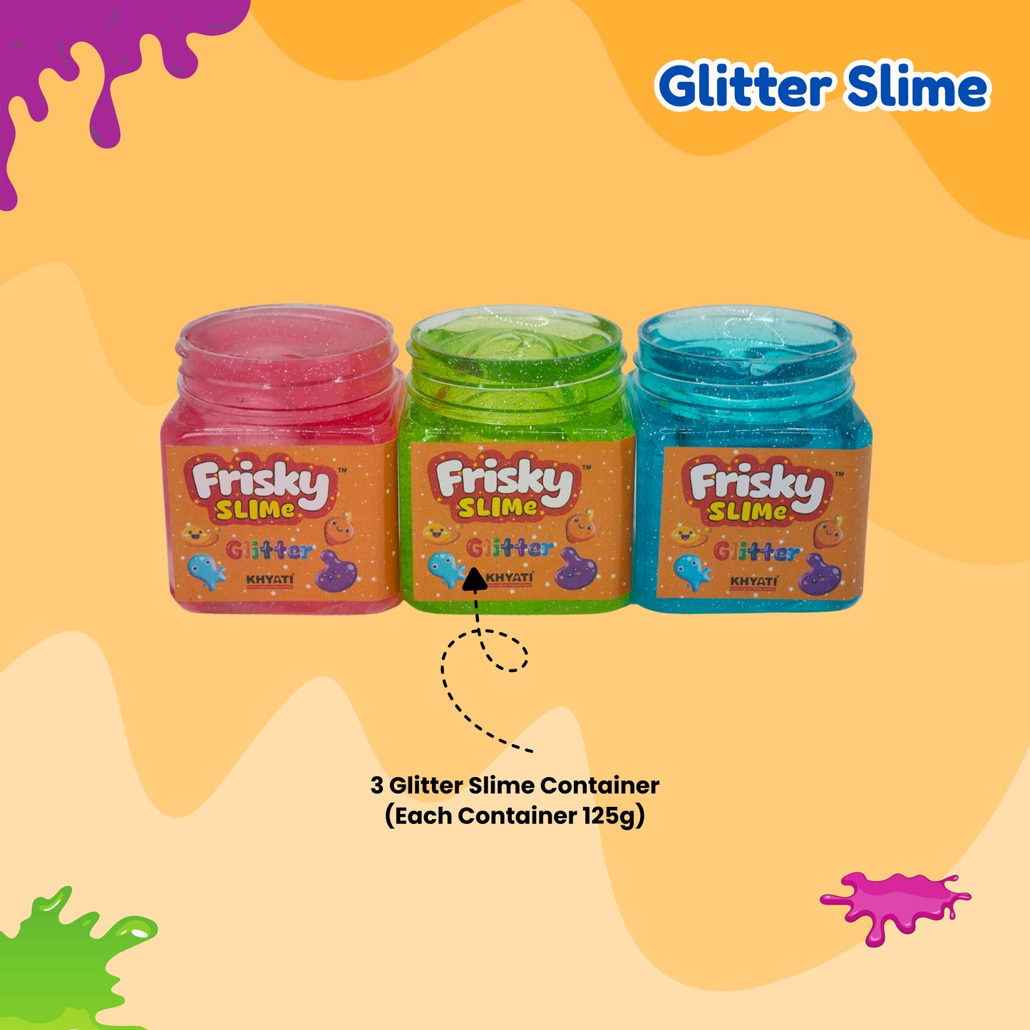 Frisky Slime 125G * 6 Pot Combo