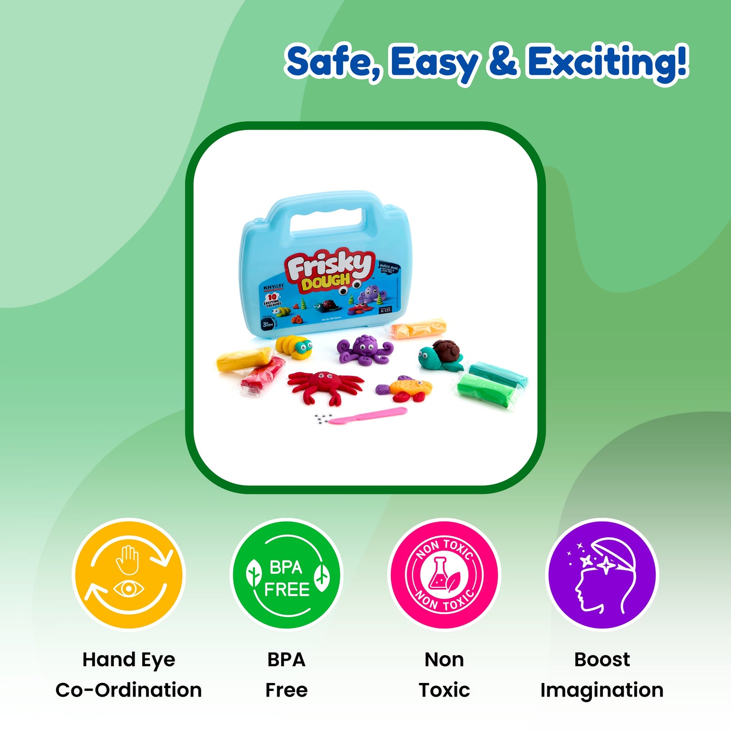 Frisky Dough in Suitcase with Googly Eyes * 2 Nos Set