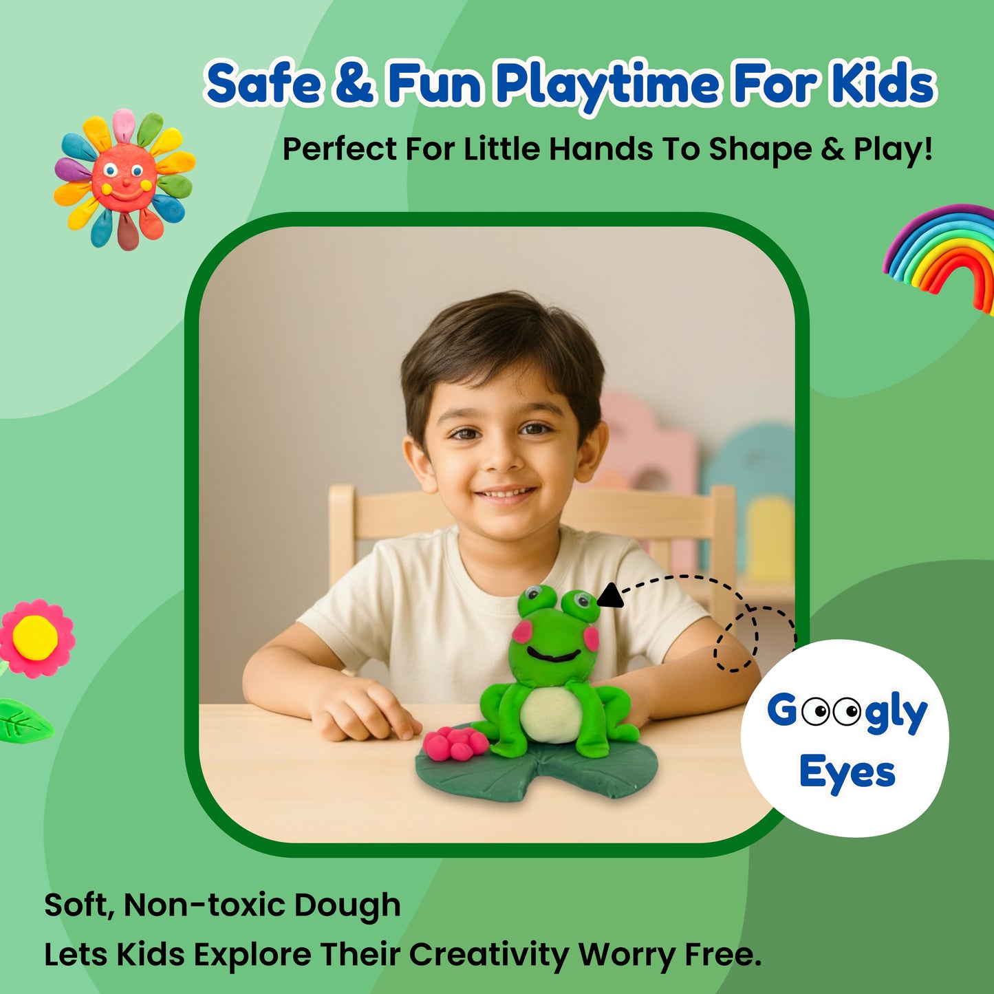 Frisky Dough in Suitcase with Googly Eyes * 2 Nos Set