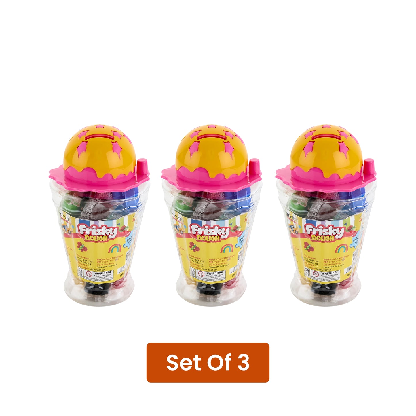Frisky Dough in Icecream Cone Coin Collector * 3 Nos Set